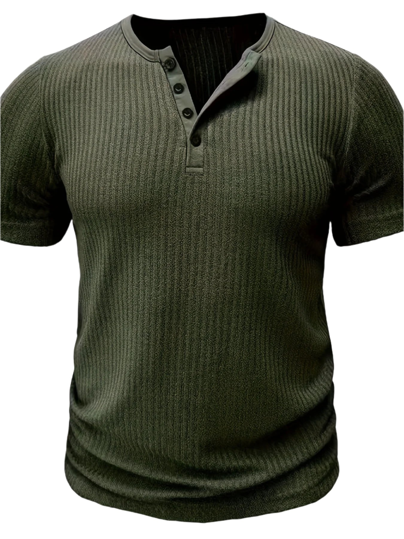 Men's Short Sleeve Button T Shirt