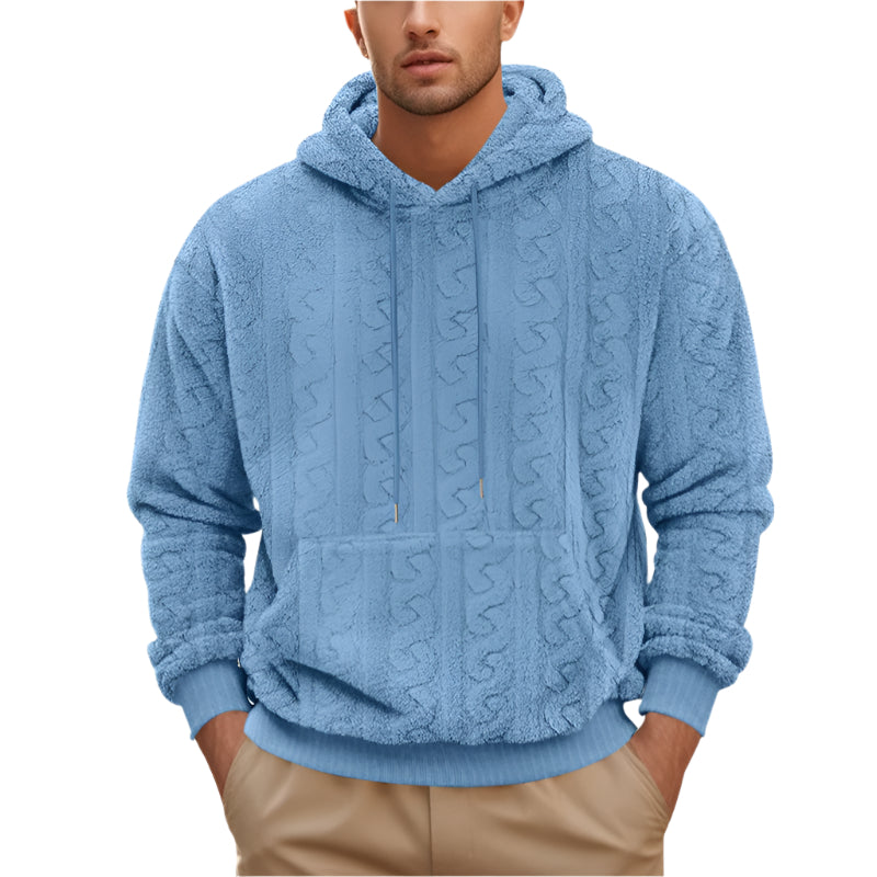 Men's Hooded Teddy Plush Sweater