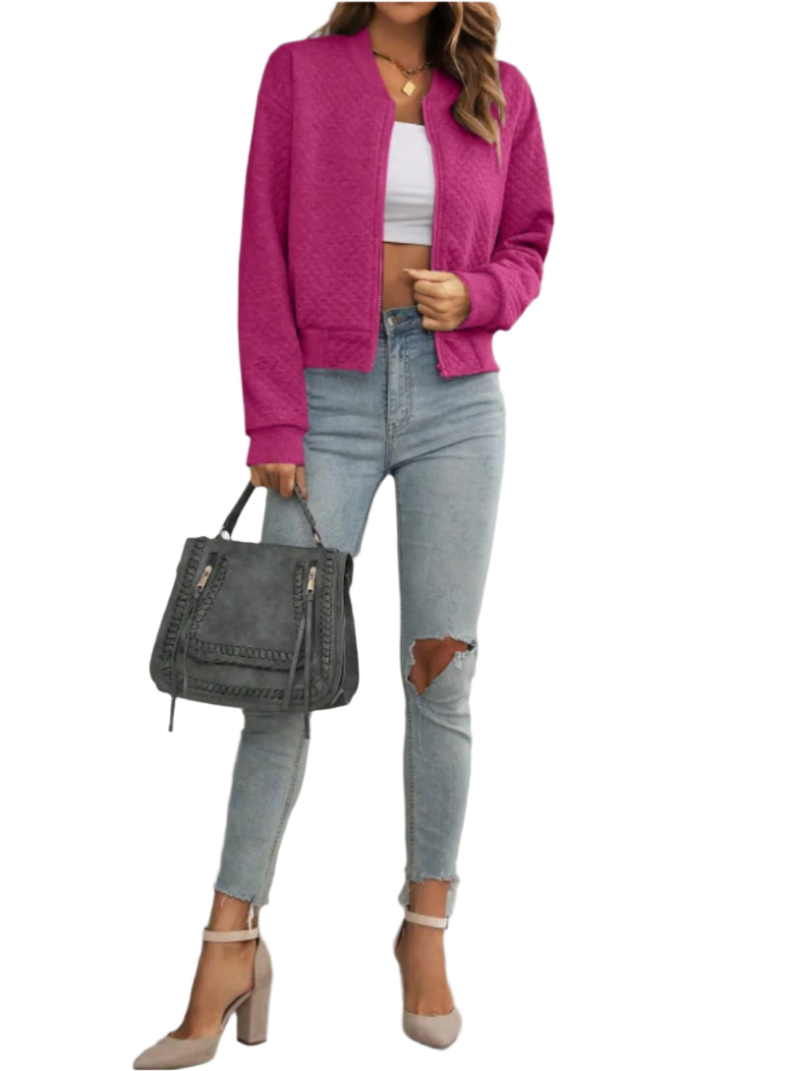 Zip Up Long Sleeve Jacket