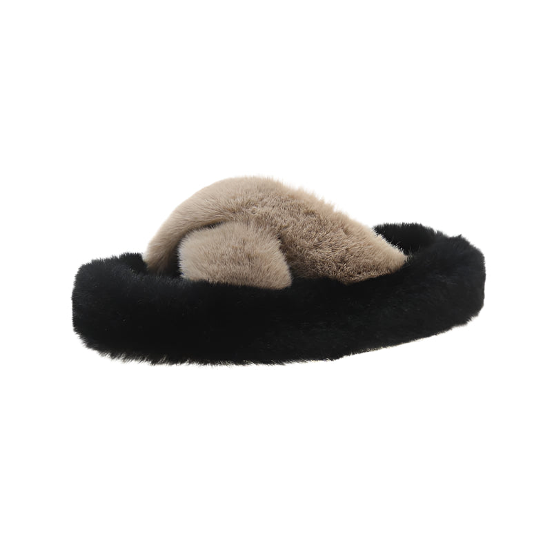 Plush Wedge Slippers