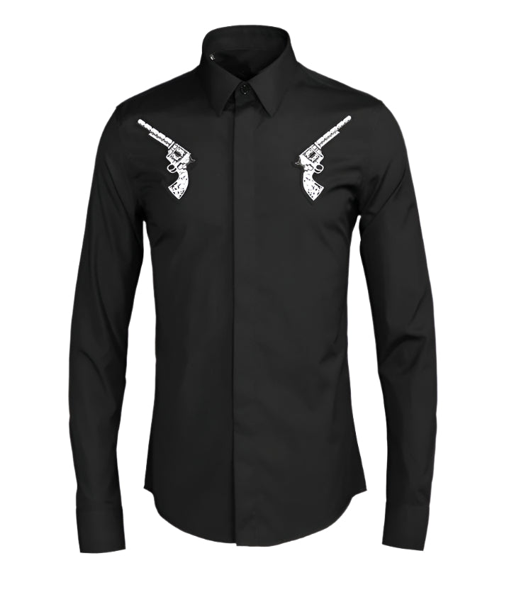 Men's Button Down Embroidered Shirt