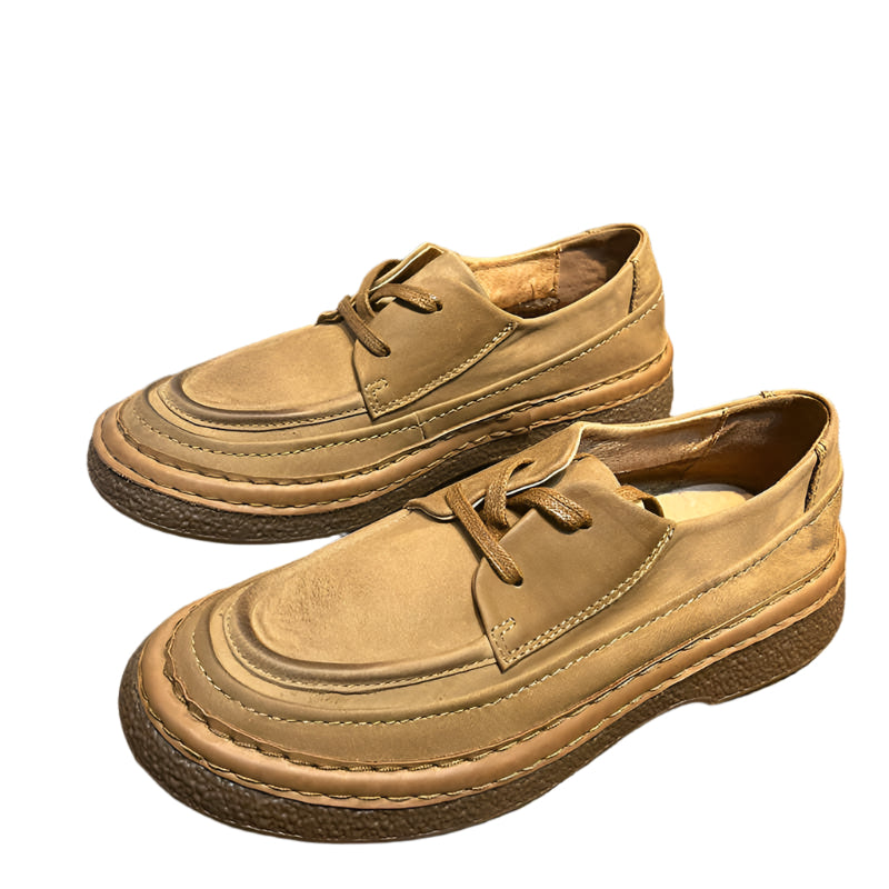 Men's Cowhide Leather Suede Lace Up Shoes