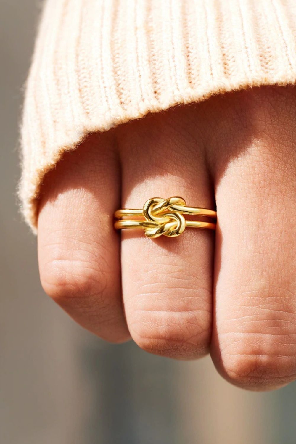 925 Sterling Silver Love Knot Ring