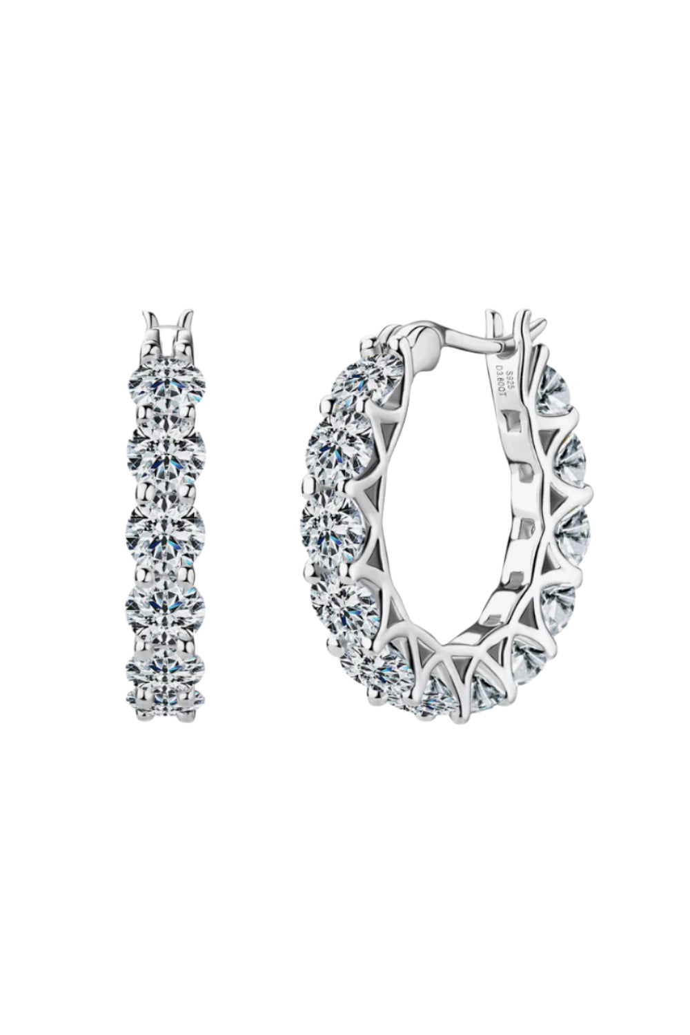 7.2 Carat Moissanite 925 Sterling Silver Earrings