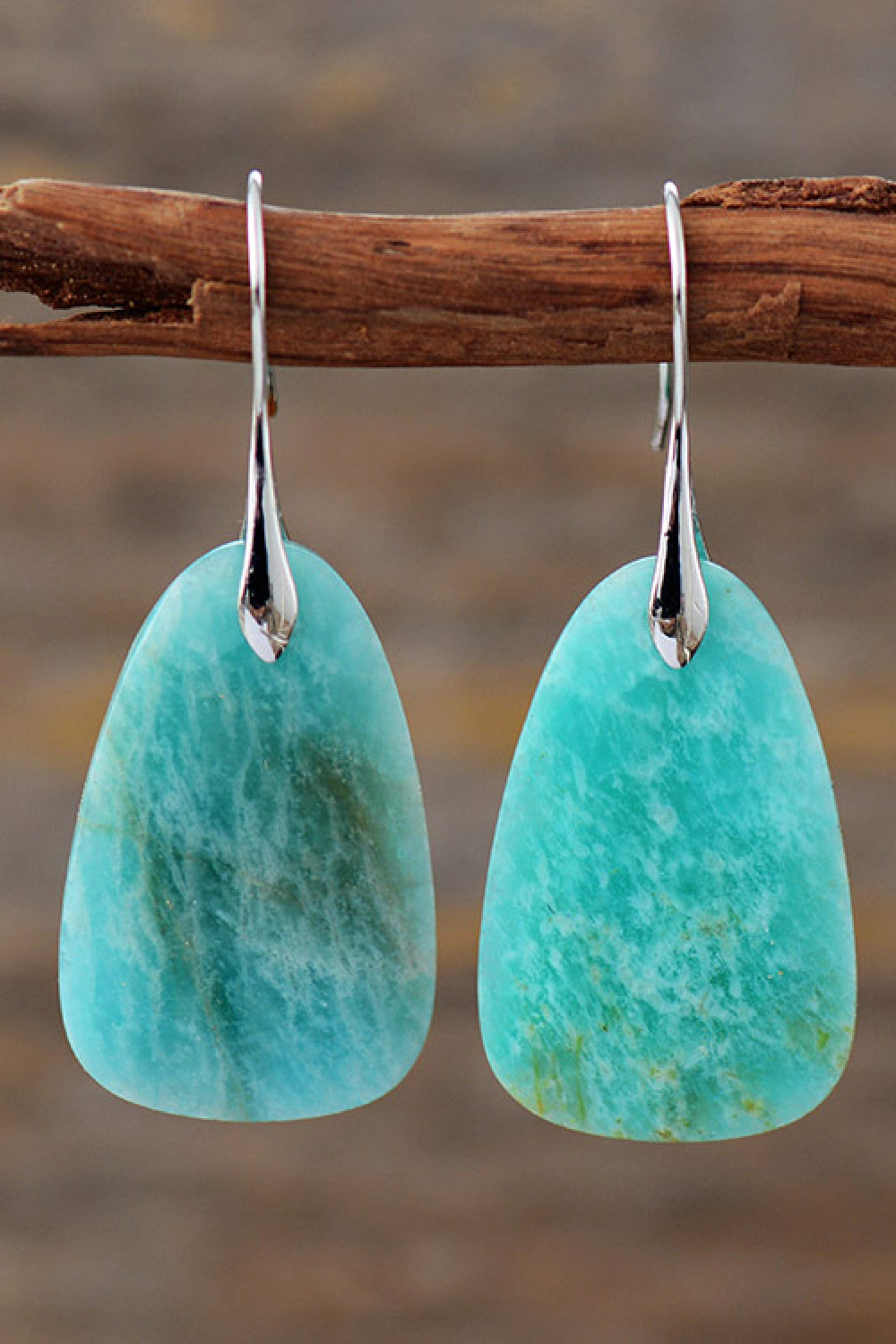 Amazonite Crystal Dangle Earrings