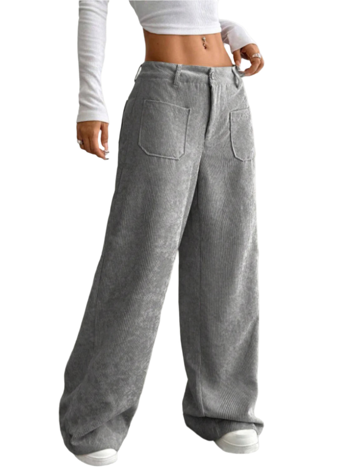 Wide Leg Pants with Pockets