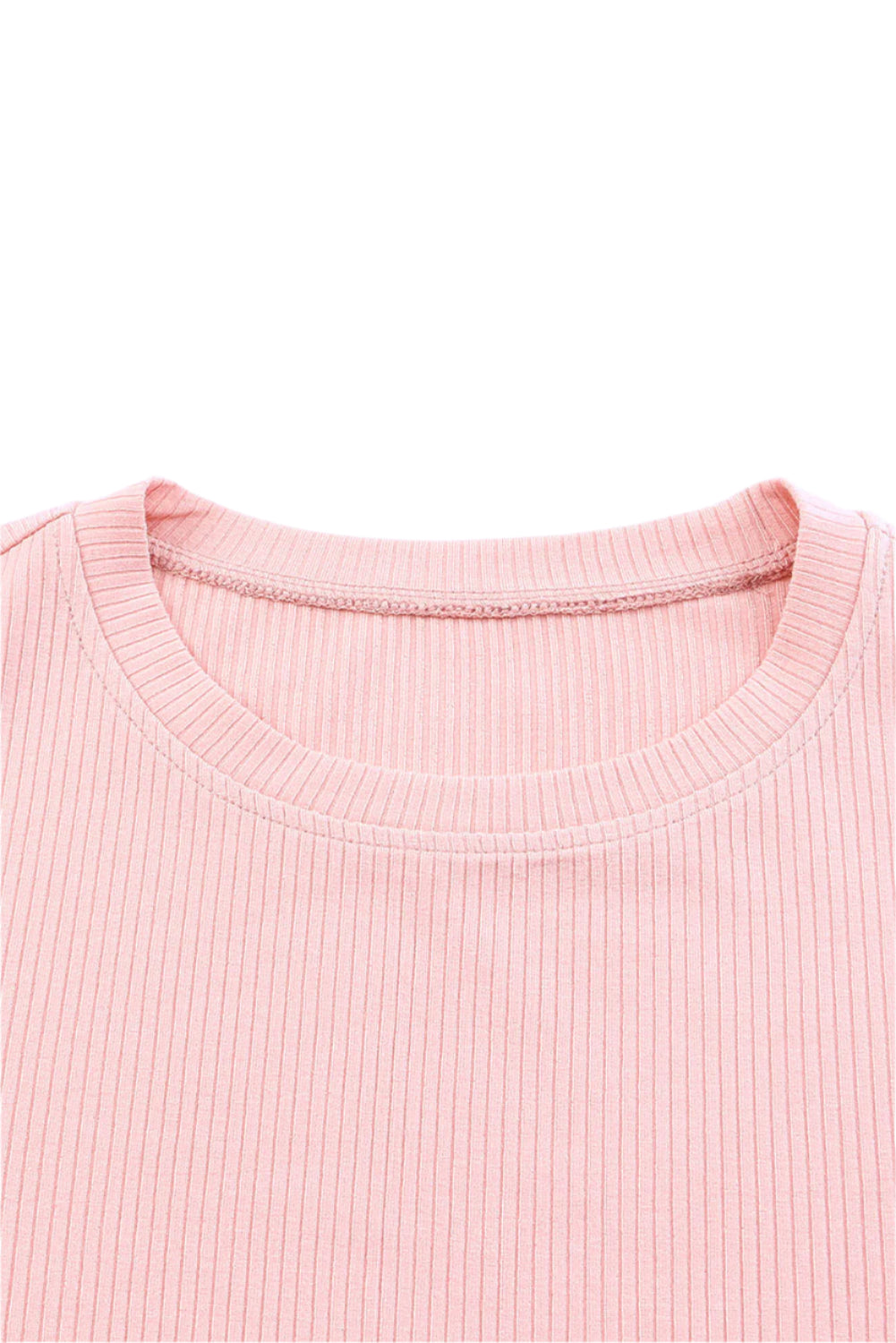 Ruffled Round Neck Cap Sleeve Blouse