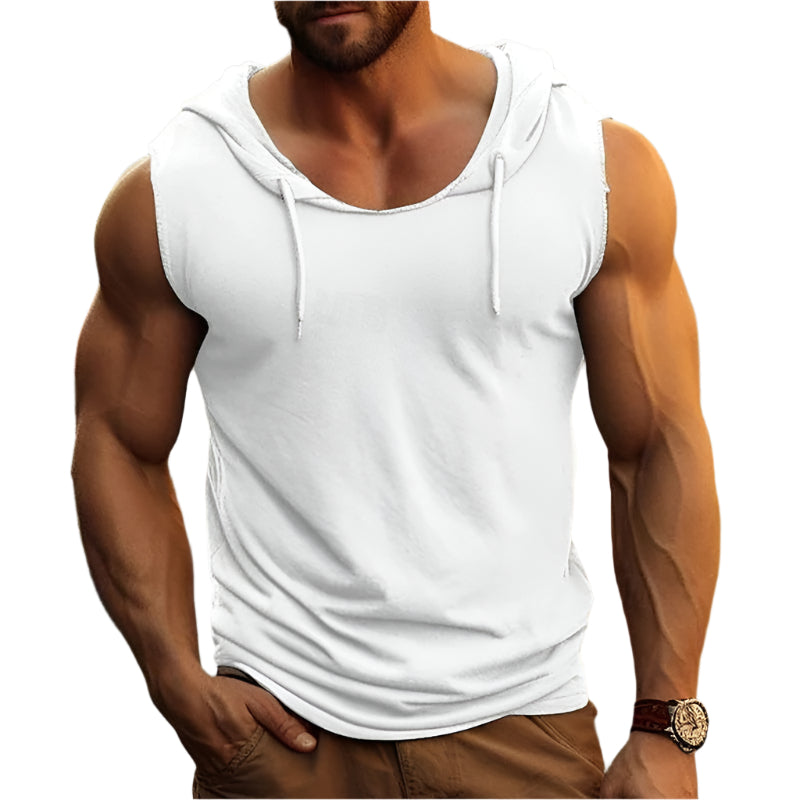 Men's Cottom Sleeveless Hoodie