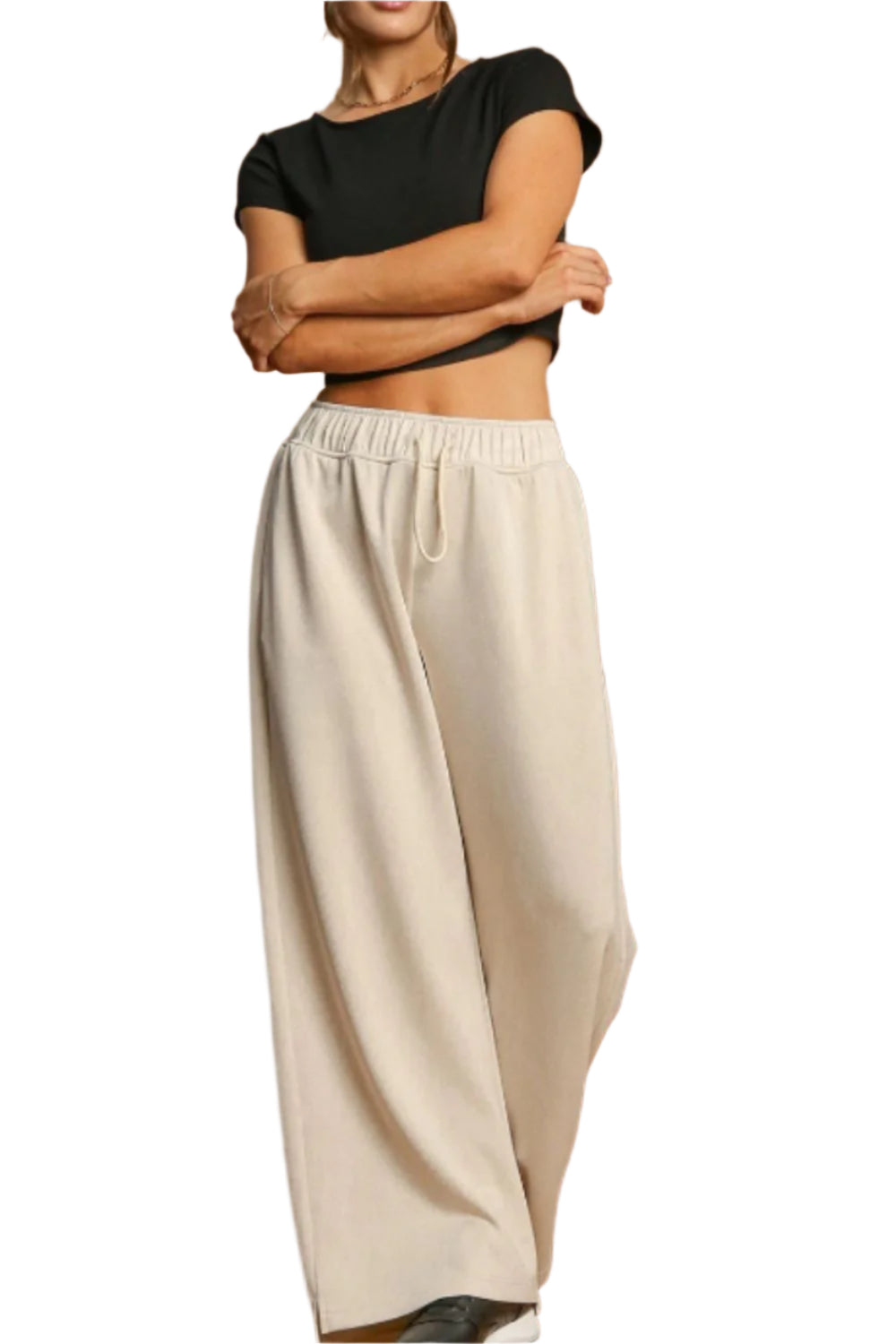 Drawstring Wide Leg Pants