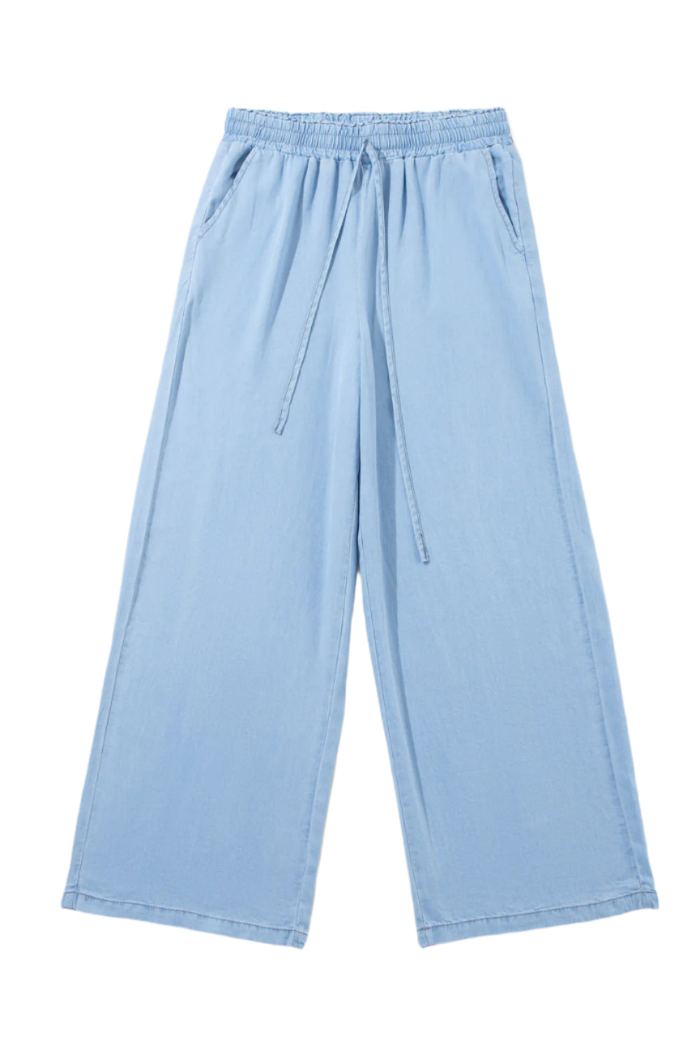 Drawstring Wide Leg Jeans