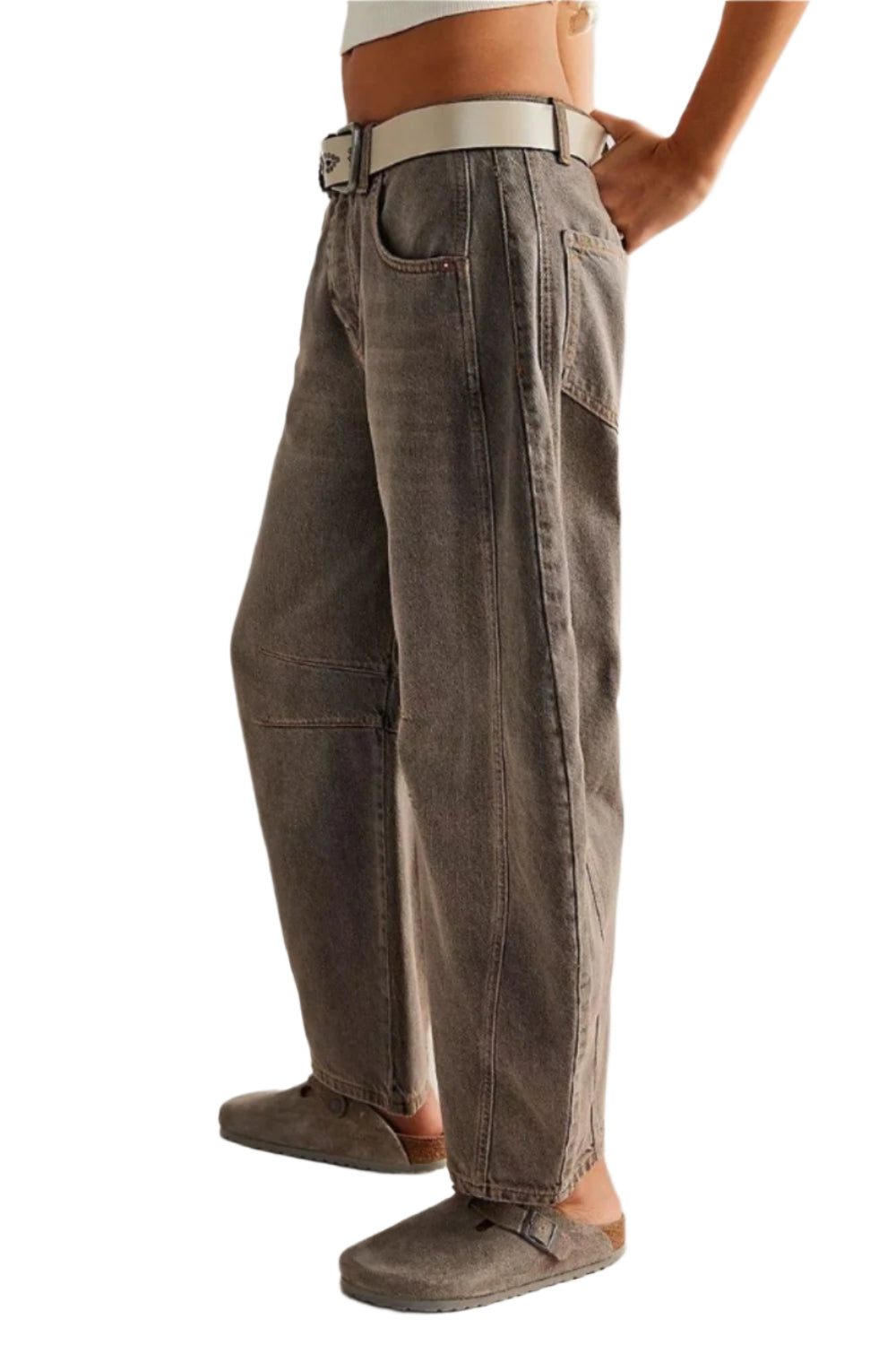 Wide Leg Jeans with Pockets