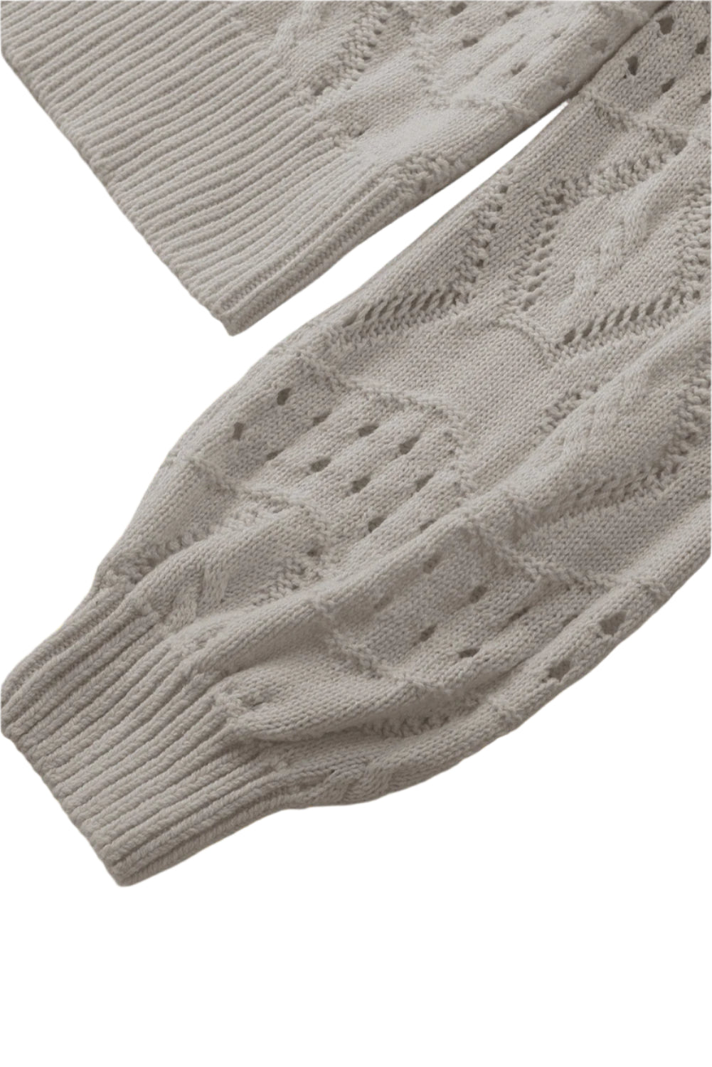 Hollow Out Johnny Collar Sweater