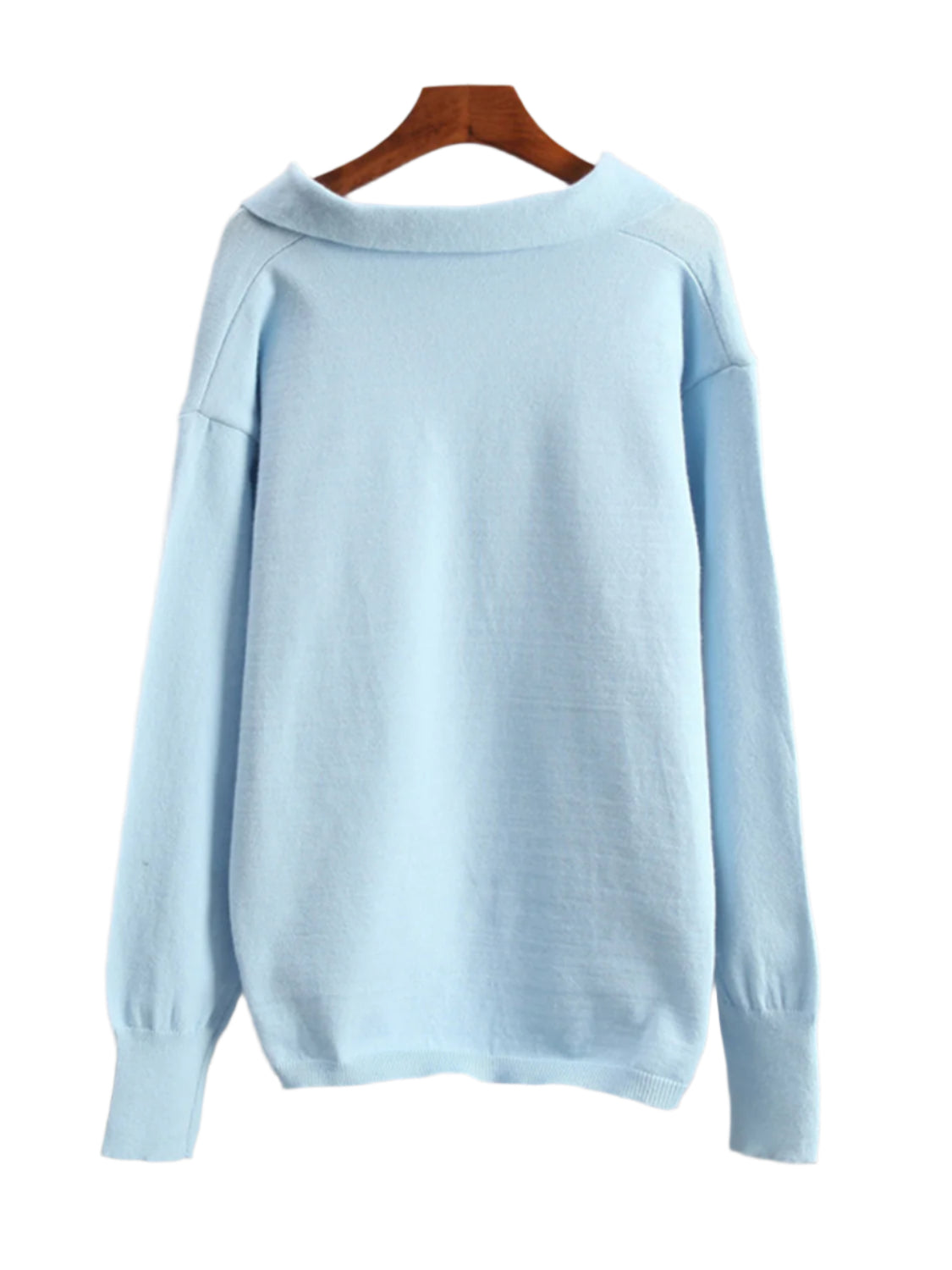 Johnny Collar Long Sleeve Top and Pants Sweater Set