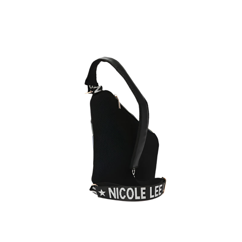 Nicole Lee USA Vegan Leather Leopard & Lip Pattern Crossbody Bag