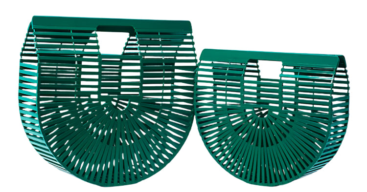 Open Weave Bamboo Handbag