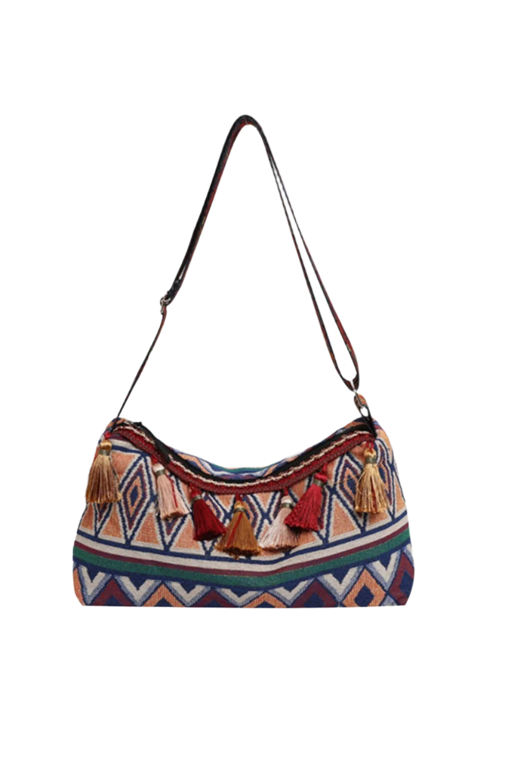 Tassel Adjustable Strap Shoulder Bag