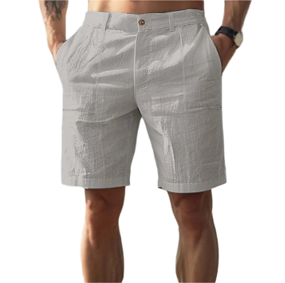 Men's Cotton And Linen Casual Shorts