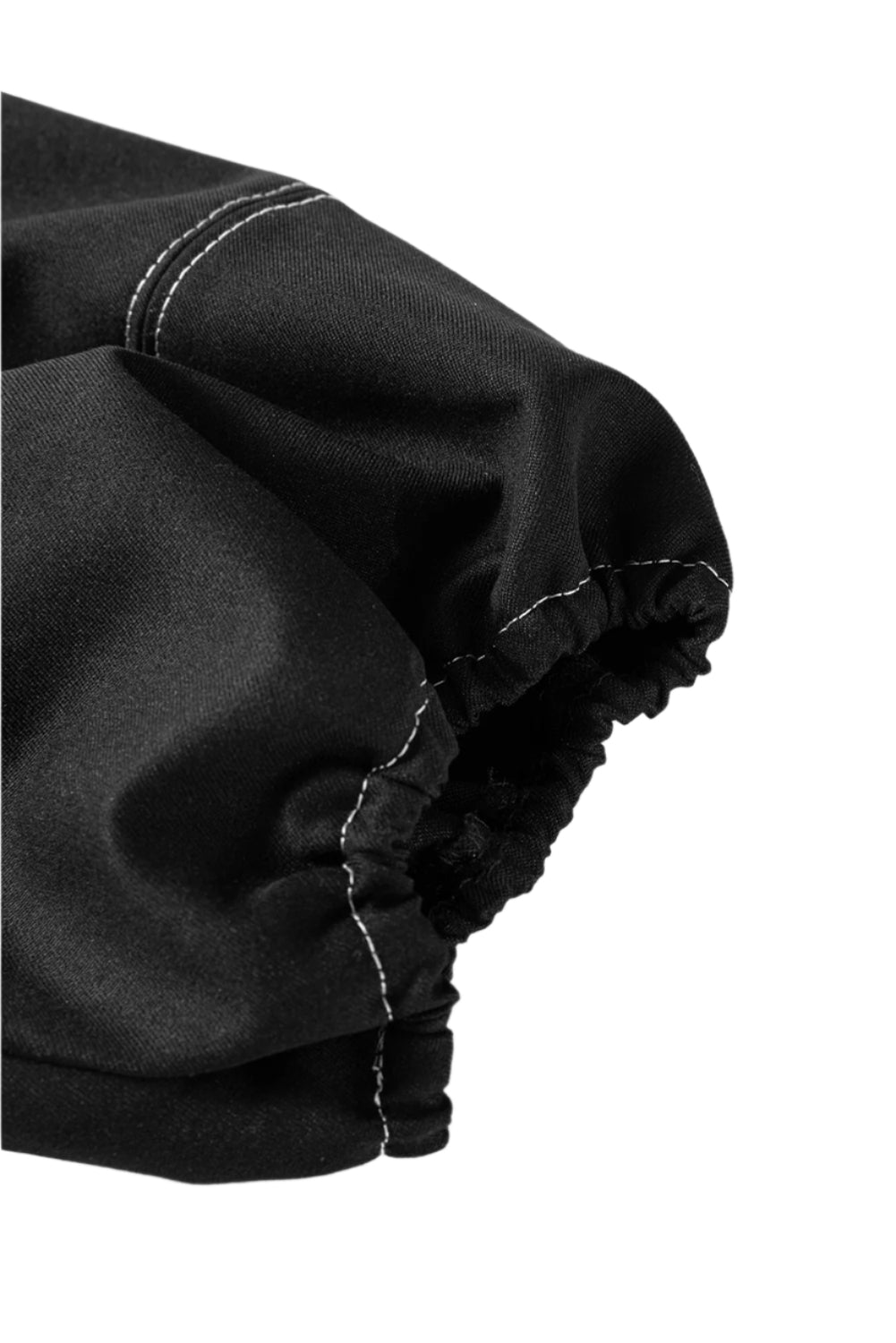 Contrast Stitches Detail Half Sleeve Blouse