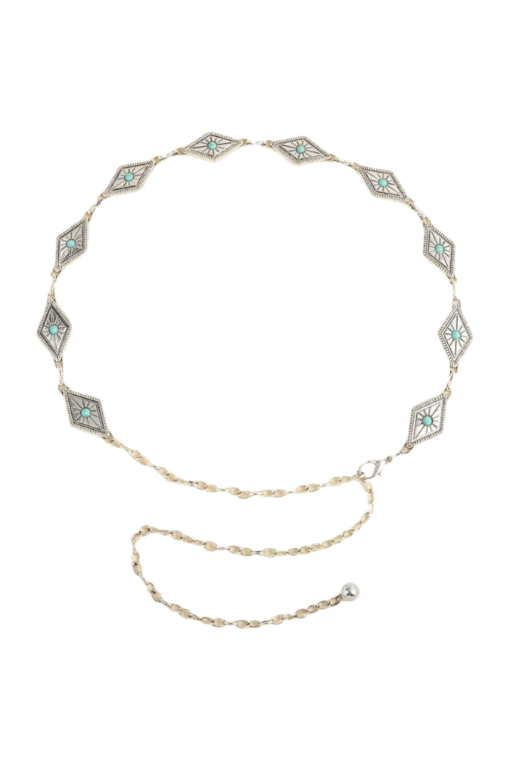 Vintage Turquoise Alloy Belt