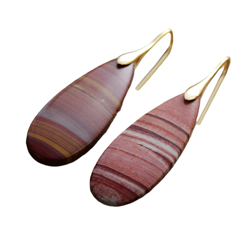 Jasper and Emerald Crystal Waterdrop Shape Earrings