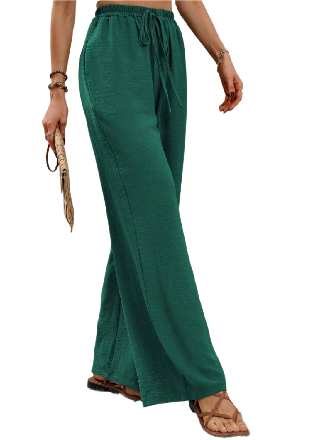 Wide Leg Drawstring Pants