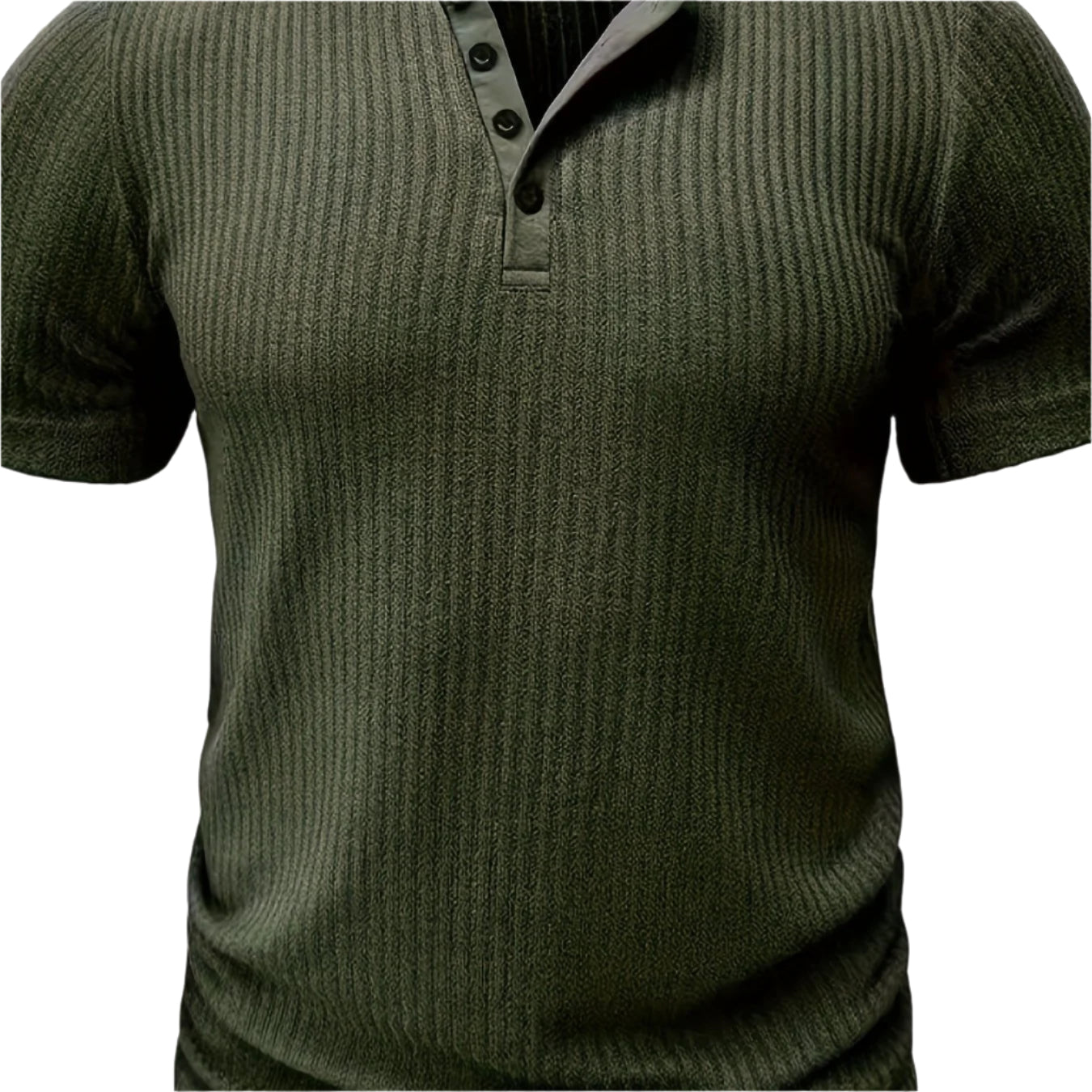 Men's Short Sleeve Button T Shirt