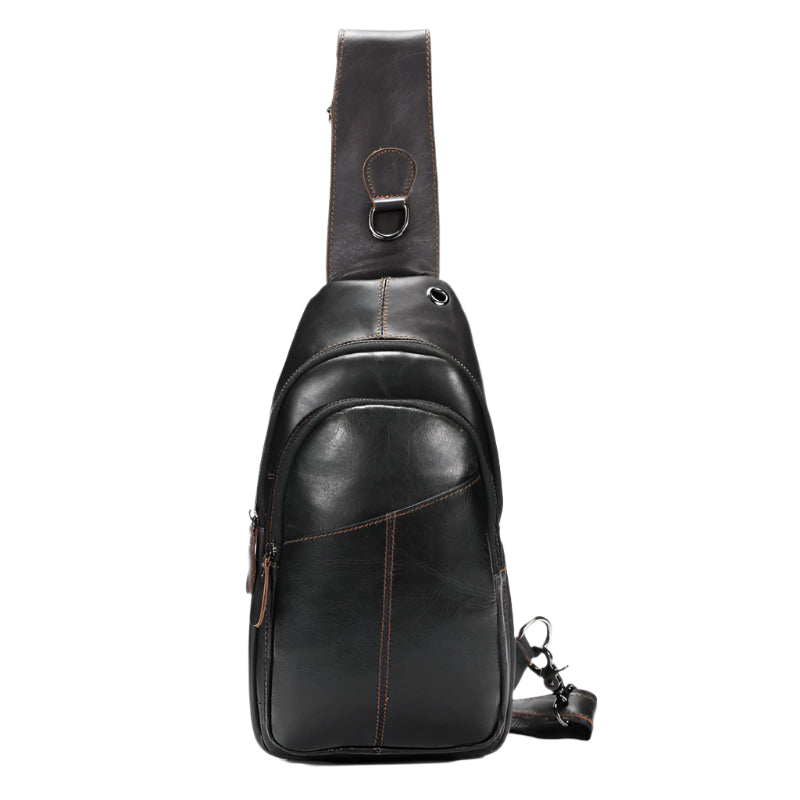 Men's Cowhide Leather Crossbody Bag