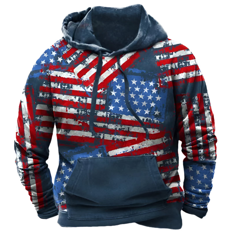 Men's USA Hooded 3D Print Sweatshirt
