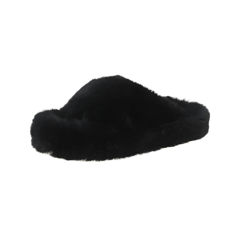 Plush Wedge Slippers