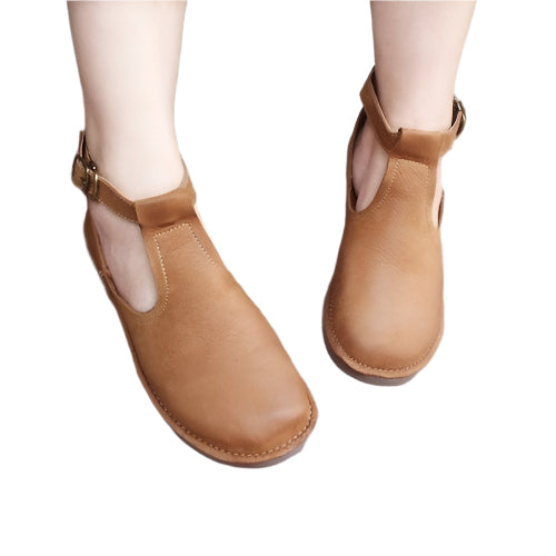 Handmade Cowhide Non-slip Soft Sole Shoes
