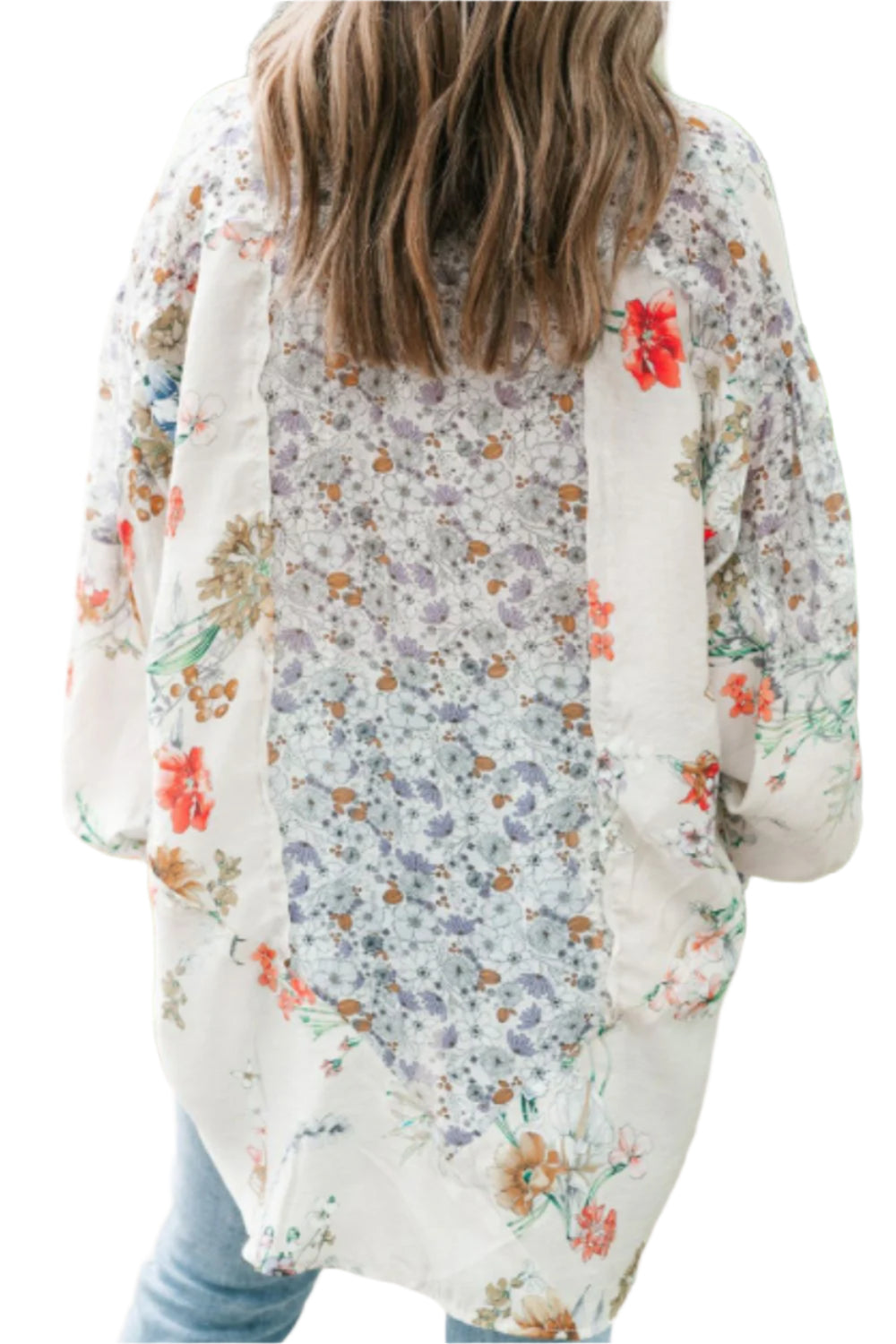 Floral Collared Neck Long Sleeve Shirt
