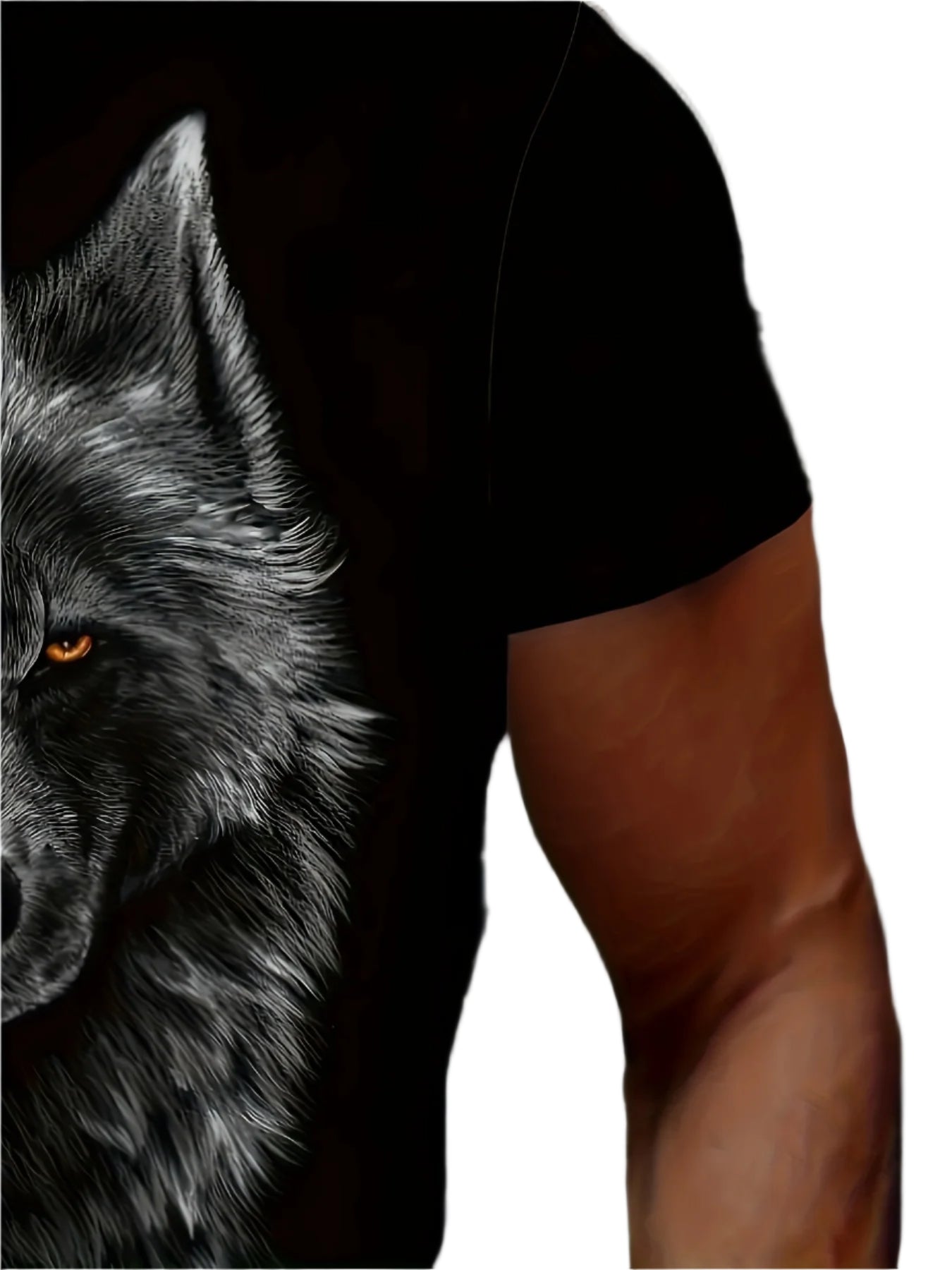 Men's 3D Print Wolf T-Shirt