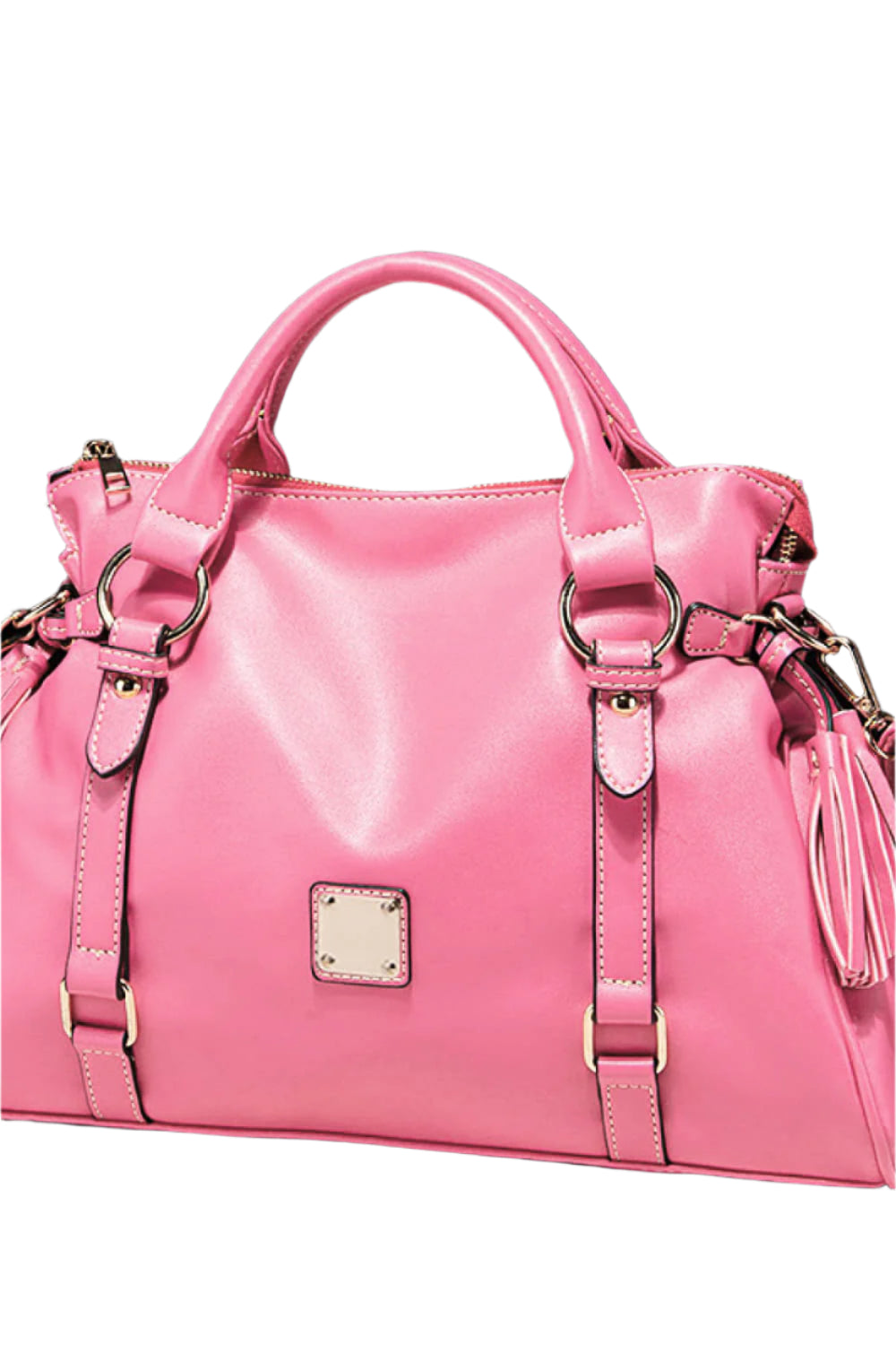PU Leather Handbag with Tassels