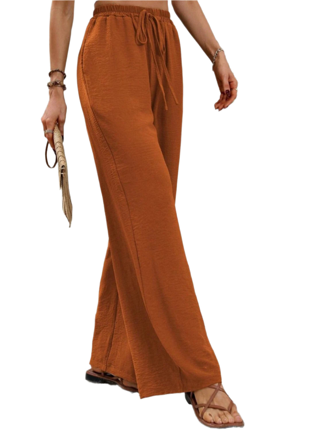 Wide Leg Drawstring Pants