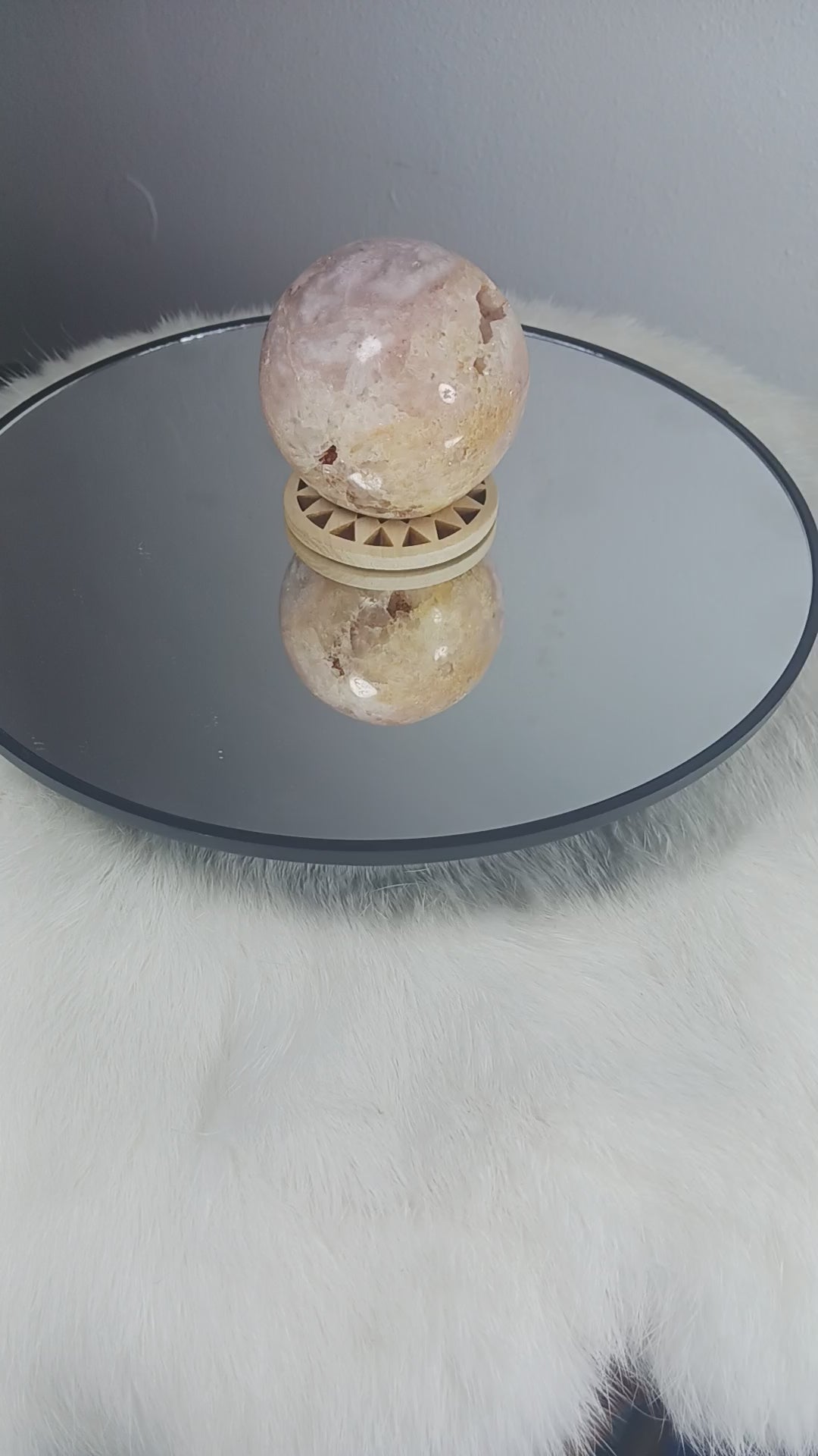  Pink Amethyst Flower Agate Crystal Sphere
Norse Magic Store