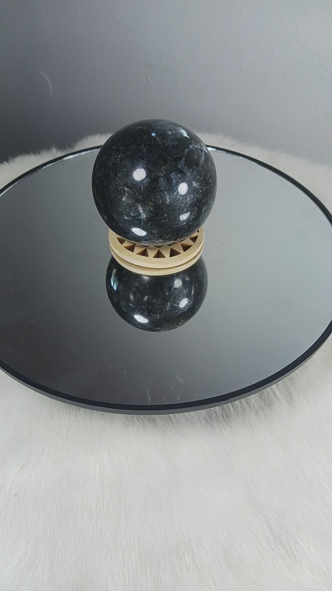 Larvikite Crystal Sphere 
Norse Magic Store