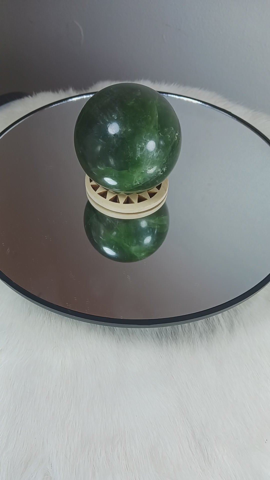 Fluorite Crystal Sphere Mica Crystal Sphere Norse Magic Store