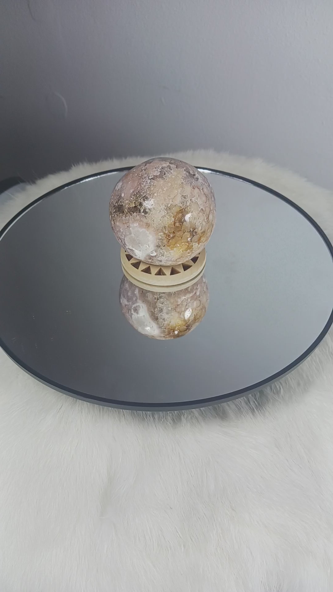  Pink Amethyst Flower Agate Crystal Sphere
Norse Magic Store