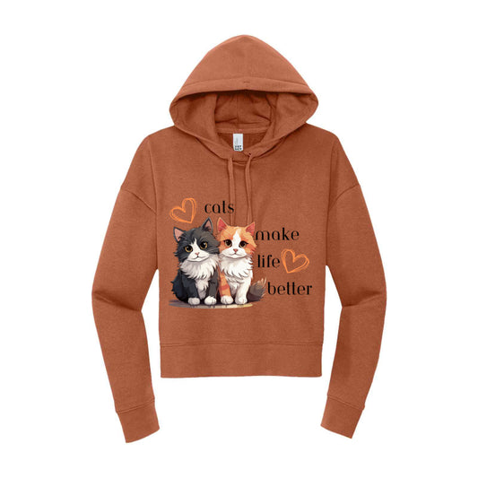 District® Women’s V.I.T.™ Fleece Cats Make Life Better Hoodie